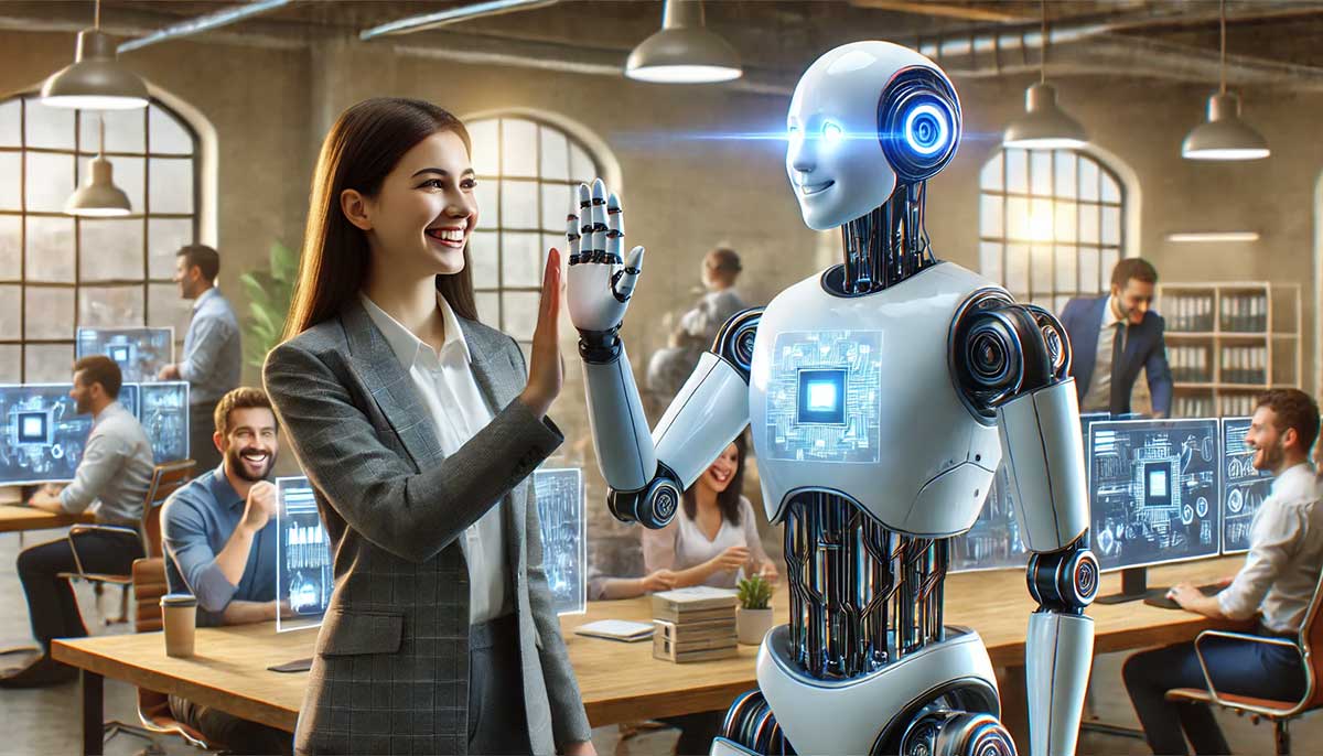 W pełni zautomatyzowana fabryka z robotami pracującymi bez ludzkiej interwencji non-stop